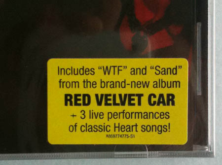 Sticker on front