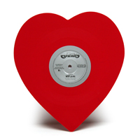 Red Heart Shaped Vinyl Single