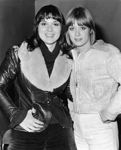 Added July 11th 2015: Ann and Nancy Wilson of the rock group Heart on tour in Europe, 1976. (Express Newspapers)