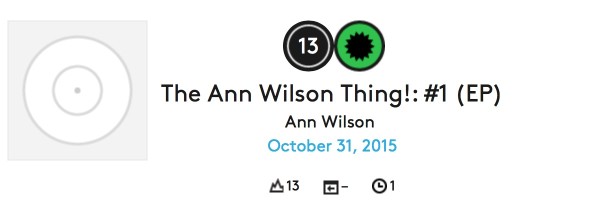 The Ann Wilson Thing is on the Billboard Heatseekers Chart!